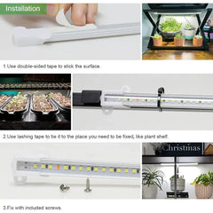 LED Plant Grow Light Strips Full Spectrum USB Auto ON/Off Timer 9 Dimmable Levels Sunlike Grow Lamp For Indoor Plants